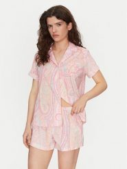 LAUREN RALPH LAUREN Piżama ILN12403 Różowy Regular Fit. Czerwone piżamy Lauren Ralph Lauren, bez wzorów, z bawełny, bez ramiączek. Za 469.99 zł.