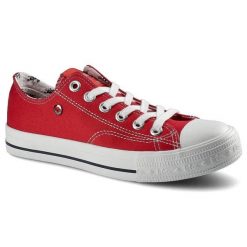 Czerwone Trampki Lee Cooper Damskie Stylowe Buty. Czerwone trampki Lee Cooper, bez wzorów, z gumy, bez zapięcia. Za 89.99 zł.