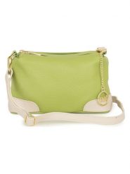 Mia Tomazzi Skórzana torebka "Condino" w kolorze limonkowym - 25 x 15 x 10 cm rozmiar: onesize. Zielone torby na ramię Mia Tomazzi, bez wzorów, z materiału, na ramię, bez dodatków. Za 252.99 zł.