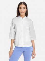 Gerry Weber Bluzka w kolorze białym rozmiar: 42. Białe bluzki Gerry Weber, bez wzorów, bez kołnierzyka, bez ramiączek. Za 133.89 zł.