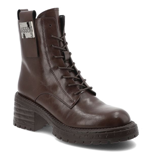 Brązowe Botki Artiker Stylowe Buty Damskie Na Obcasie. Brązowe botki Artiker, bez wzorów, ze skóry, bez obcasa, na obcasie, bez zapięcia. Za 359.00 zł.
