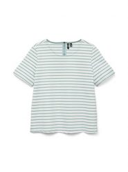 Vero Moda Koszulka w kolorze biało-miętowym rozmiar: XXL. Białe bluzki Vero Moda, xxl, bez wzorów, bez kołnierzyka, bez ramiączek. Za 70.95 zł.