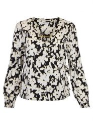 Scotch & Soda Bluzka w kolorze czarno-białym rozmiar: M. Białe bluzki Scotch & Soda, m, bez wzorów, bez kołnierzyka, bez ramiączek. Za 100.99 zł.