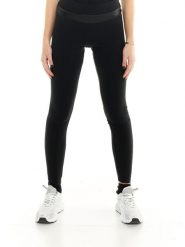 Legginsy na co dzień na siłownię. Czarne legginsy LEONE 1947 APPAREL, l, bez wzorów, z gumy. Za 63.11 zł.