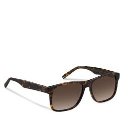 Okulary przeciwsłoneczne Tommy Hilfiger. Brązowe okulary przeciwsłoneczne TOMMY HILFIGER, bez wzorów. Za 446.99 zł.