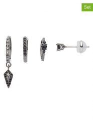 U.S. Polo Assn. Kolczyki (4 szt.) z kryształami rozmiar: onesize. Czarne kolczyki U.S. Polo Assn., z kryształem, metalowe. Za 52.99 zł.