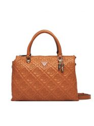 Guess Torebka Adelasia HWQL96 58060 Beżowy. Brązowe torebki klasyczne Guess, z aplikacjami, ze skóry, bez dodatków. Za 679.99 zł.