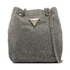 Torebka Guess. Szare torebki klasyczne Guess, z aplikacjami, bez dodatków. Za 359.99 zł.
