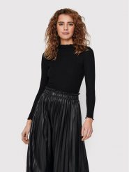 ONLY Bluzka Emma 15180040 Czarny Slim Fit. Czarne bluzki Only, xs, bez wzorów, z syntetyku, bez kołnierzyka, bez ramiączek. Za 79.99 zł.