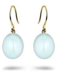 OR Carats Złote kolczyki z chalcedonem rozmiar: onesize. Żółte kolczyki OR Carats, złote, z zapięciem typu bigiel. Za 739.99 zł.