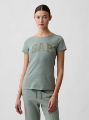 GAP Koszulka w kolorze zielonym rozmiar: M. Zielone bluzki GAP, m, bez wzorów, z bawełny, bez kołnierzyka, bez ramiączek. Za 70.90 zł.