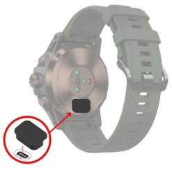 Silikonowa zatyczka przeciwkurzowa do portu ładowania COROS. Czarne, cyfrowe zegarki BIKEFLOW. Za 83.00 zł.