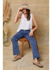 Fleur de Lin Top "Roy" w kolorze białym rozmiar: S. Białe topy Fleur de Lin, s, bez wzorów, z bawełny, bez kołnierzyka, bez ramiączek. Za 180.49 zł.