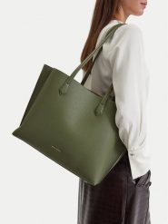 GINO ROSSI Torebka C-LXGUILIA Zielony ciemny. Zielone shopper Gino Rossi, bez wzorów, ze skóry, bez dodatków. Za 299.99 zł.