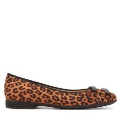 Baleriny Ara. Brązowe baleriny Ara, bez wzorów, bez obcasa. Za 279.99 zł.
