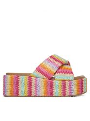 Roxy Klapki LT0613-63 Różowy. Czerwone klapki Roxy, bez wzorów, z materiału, bez obcasa. Za 139.99 zł.
