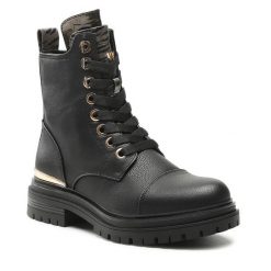 Botki Wrangler. Czarne botki Wrangler, bez wzorów, bez obcasa, na płaskiej podeszwie, bez zapięcia. Za 399.99 zł.
