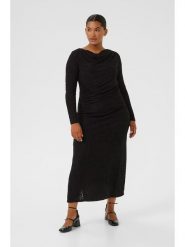 KAFFE curve Sukienka w kolorze czarnym rozmiar: L. Czarne sukienki KAFFE curve, na co dzień, l, bez wzorów, bez kołnierzyka, bez ramiączek, maxi, proste. Za 126.99 zł.