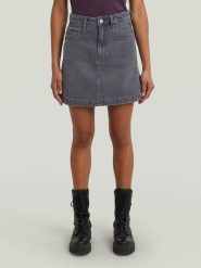 G-Star Spódnica dżinsowa w kolorze szarym rozmiar: W27. Szare spódnice G-Star, z aplikacjami, ze skóry, klasyczne, mini, rozkloszowane. Za 174.43 zł.