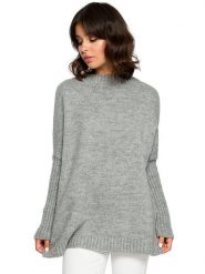 Be Wear Sweter w kolorze szarym rozmiar: onesize. Szare swetry Be Wear, bez wzorów, z wełny, bez ramiączek. Za 205.95 zł.
