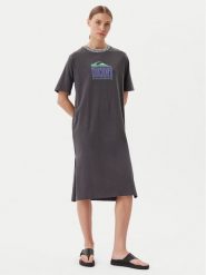Quiksilver Sukienka codzienna EQWKD03035 Szary Relaxed Fit. Szare sukienki Quiksilver, na co dzień, s, bez wzorów, z bawełny, bez kołnierzyka, bez ramiączek, proste. Za 119.99 zł.