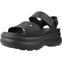 Sandały CROCS 211755C Czarny. Czarne sandały Crocs, bez wzorów, z syntetyku, bez obcasa, bez zapięcia. Za 267.40 zł.