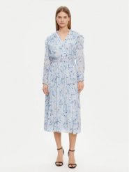 BOSS Sukienka codzienna 50530539 Błękitny Regular Fit. Niebieskie sukienki Boss, na co dzień, bez wzorów, z jedwabiu, bez kołnierzyka, bez ramiączek, proste. Za 1,419.00 zł.