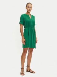 Tatuum Sukienka codzienna Oliwera T2505.208 Zielony Regular Fit. Zielone sukienki Tatuum, na co dzień, bez wzorów, z wiskozy, bez kołnierzyka, bez ramiączek, proste. Za 249.99 zł.