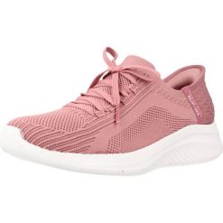 Kapcie SKECHERS SLIP-INS: ULTRA FLEX 3.0 TONAL STRETC Rose. Czerwone obuwie domowe Skechers, bez wzorów, z tkaniny, bez zapięcia. Za 464.99 zł.