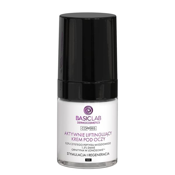 BasicLab Aktywnie liftingujący krem na noc do twarzy 0,3% czystego peptydu miedziowego Kremy pod oczy 18 ml. Kremy do twarzy Basiclab. Za 143.92 zł.