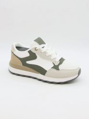 Bellucci Sneakersy w kolorze beżowo-zielonym rozmiar: 40. Brązowe trampki Bellucci, bez wzorów, bez zapięcia. Za 100.99 zł.