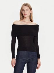 Guess Sweter W5BR48 Z0612 Czarny Slim Fit. Czarne swetry Guess, xl, z aplikacjami, z wiskozy, bez ramiączek. Za 349.99 zł.