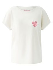 Miss Lagotte Koszulka w kolorze białym rozmiar: 38. Białe bluzki Miss Lagotte, bez wzorów, bez kołnierzyka, bez ramiączek. Za 92.21 zł.