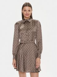 Marciano Guess Sukienka codzienna 4RGK37 7014A Brązowy Regular Fit. Brązowe sukienki Marciano Guess, na co dzień, z aplikacjami, z syntetyku, bez kołnierzyka, bez ramiączek, proste. Za 479.99 zł.