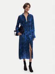 Desigual Sukienka koszulowa Licuado 25WWVW23 Niebieski Regular Fit. Niebieskie sukienki Desigual, xl, bez wzorów, z wiskozy, bez kołnierzyka, bez ramiączek, koszulowe. Za 639.99 zł.
