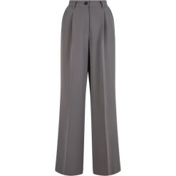 Damskie Spodnie Z Szerokimi Nogawkami. Szare spodnie dresowe Urban Classics, bez wzorów. Za 147.99 zł.