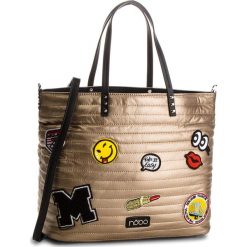 Torebka NOBO - NBAG-E3440-C023 Złoty. Żółte shopper Nobo, bez wzorów, z materiału, na ramię, duże, bez dodatków. W wyprzedaży za 139.00 zł.