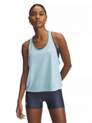 Under Armour Top sportowy w kolorze błękitnym rozmiar: S. Niebieskie koszulki sportowe Under Armour, bez wzorów, z materiału, bez ramiączek, outdoorowe. Za 61.60 zł.