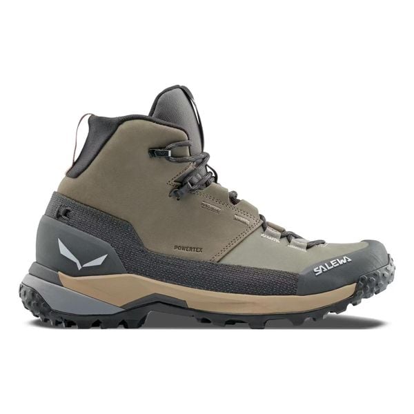 Buty trekkingowe damskie Puez Leather Mid Ptx Women. Brązowe trekkingi Salewa, z gumy, trekkingowe. Za 989.40 zł.