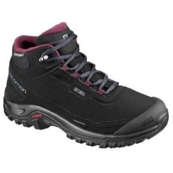 Buty trekkingowe damskie Salomon Shelter CS WP. Czarne trekkingi Salomon, z gumy, trekkingowe. Za 659.00 zł.
