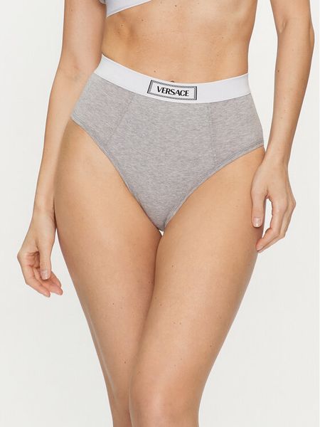 Versace Figi klasyczne z wysokim stanem 1013505 Szary. Szare figi VERSACE, bez wzorów, z bawełny. Za 269.99 zł.