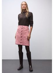 Street One Spódnica sztruksowa w kolorze jasnoróżowym rozmiar: 46. Różowe spódnice Street One, na co dzień, bez wzorów, ze sztruksu, street, midi, proste. Za 166.10 zł.