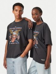 Guess Jeans T-Shirt M6BI29 K5546 Czarny Relaxed Fit. Czarne t-shirty Guess Jeans, m, z aplikacjami, z bawełny, bez kołnierzyka, bez ramiączek. Za 219.00 zł.