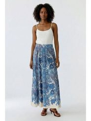 Oui Spódnica w kolorze kremowo-niebieskim rozmiar: 42. Niebieskie spódnice Oui, na co dzień, bez wzorów, maxi, proste. Za 304.99 zł.
