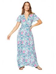 Aller Simplement Sukienka w kolorze błękitno-jasnoróżowym rozmiar: 34/36. Niebieskie sukienki Aller Simplement, bez wzorów, z wiskozy, bez kołnierzyka, bez ramiączek, maxi. Za 100.99 zł.