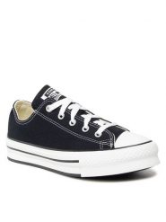 Converse Trampki Chuck Taylor All Star Eva Lift Ox 272857C Czarny. Czarne trampki Converse, bez wzorów, z materiału, bez zapięcia. Za 219.99 zł.