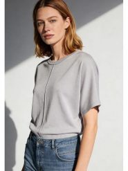 More & More Sweter w kolorze jasnoszarym rozmiar: 42. Szare swetry More & More, bez wzorów, bez ramiączek. Za 184.95 zł.