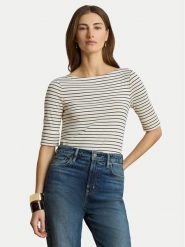 LAUREN RALPH LAUREN Bluzka Judy 200P13919004 Kremowy Regular Fit. Białe bluzki Lauren Ralph Lauren, xl, bez wzorów, z bawełny, bez kołnierzyka, bez ramiączek. Za 329.99 zł.