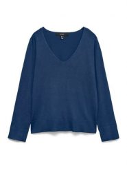 Vero Moda Sweter w kolorze granatowym rozmiar: XS. Niebieskie swetry Vero Moda, xs, bez wzorów, bez ramiączek. Za 109.95 zł.