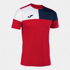 Koszulka Joma Crew 3XS – Czerwona/Navy/Biała. Białe bluzki Joma, xs, bez wzorów, z poliesteru, sportowe, bez kołnierzyka, bez ramiączek. Za 160.99 zł.